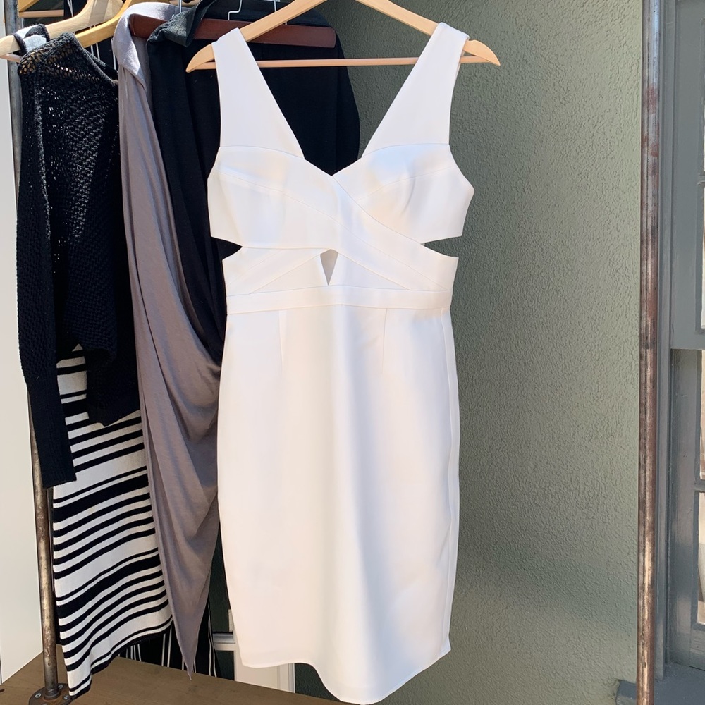 NWT BCBG mini cut out dress